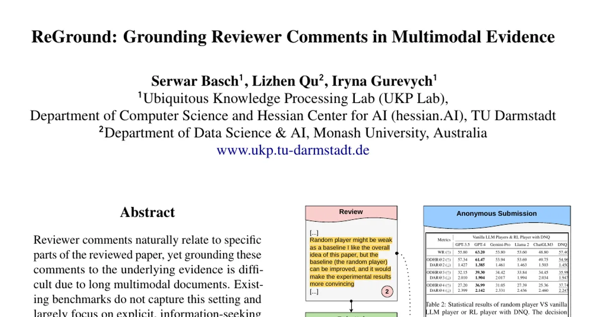 ReGround: collegare i commenti dei revisori alle evidenze multimodali