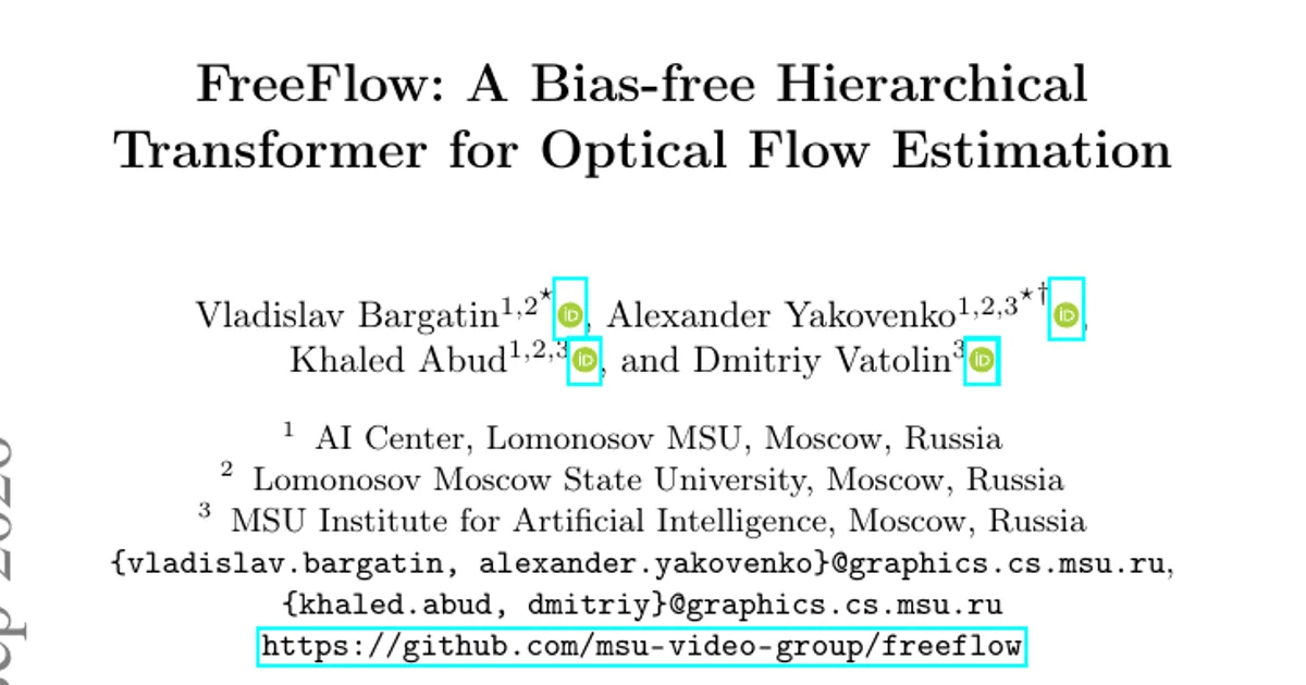 FreeFlow: A Bias-free Hierarchical Transformer for Optical Flow Estimation