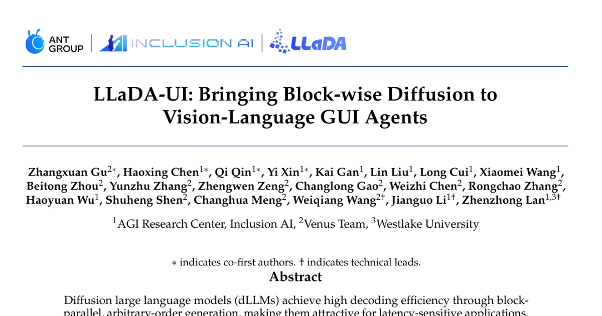 LLaDA-UI: Bringing Block-wise Diffusion to Vision-Language GUI Agents