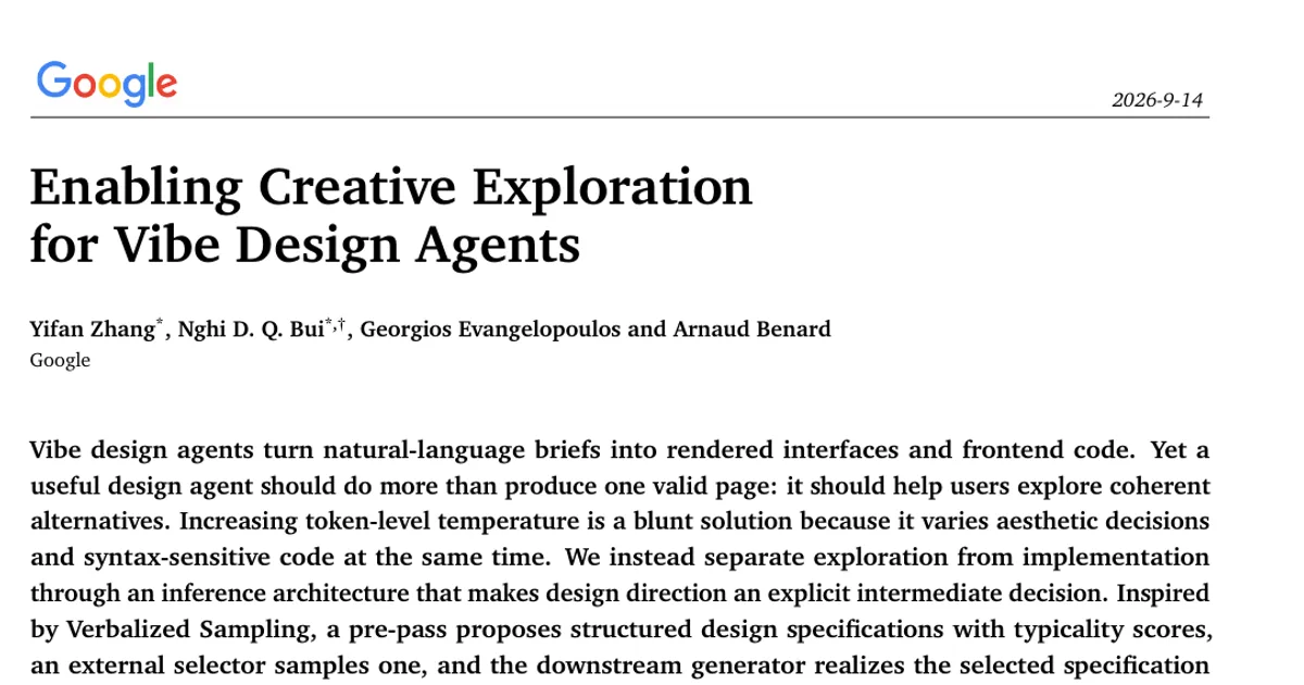 Consentire agli agenti di vibe design di esplorare soluzioni creative