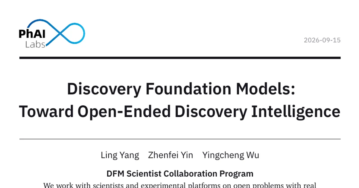 Discovery Foundation Models: verso un’intelligenza della scoperta aperta