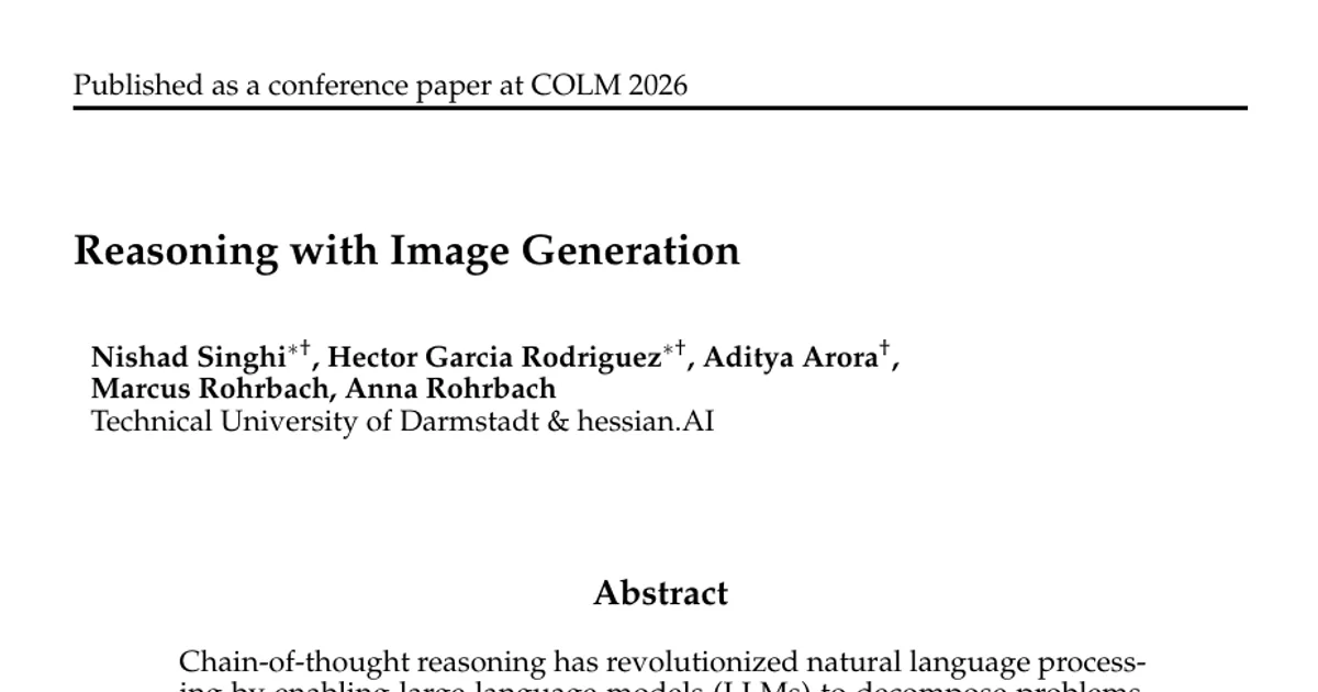 Reasoning with Image Generation