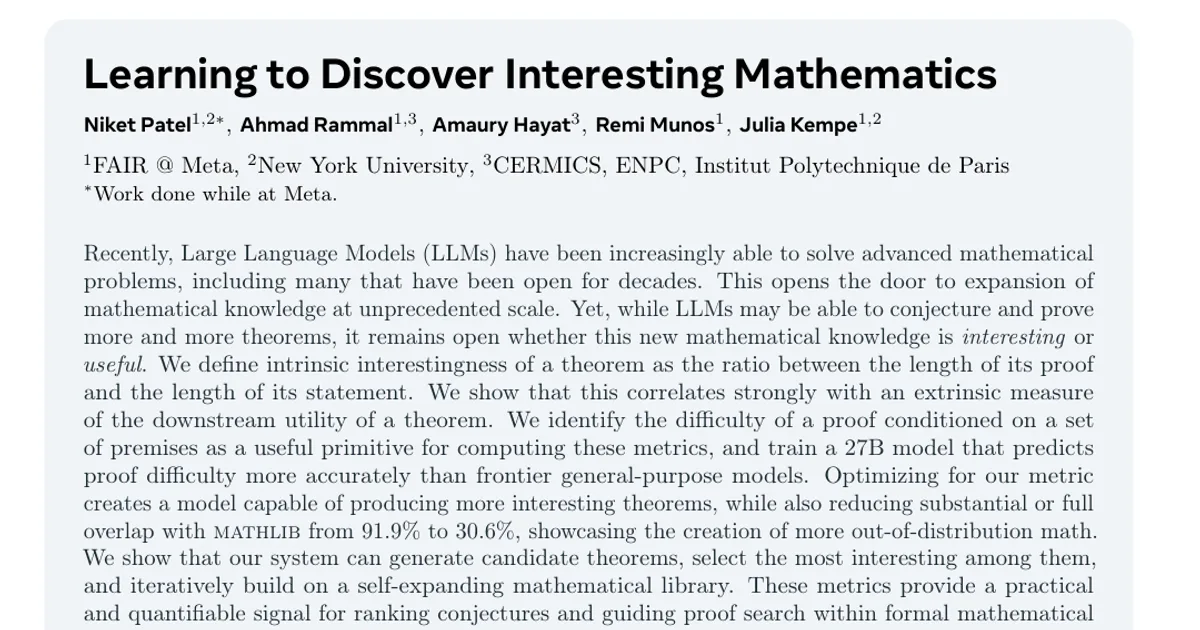 Imparare a scoprire matematica interessante
