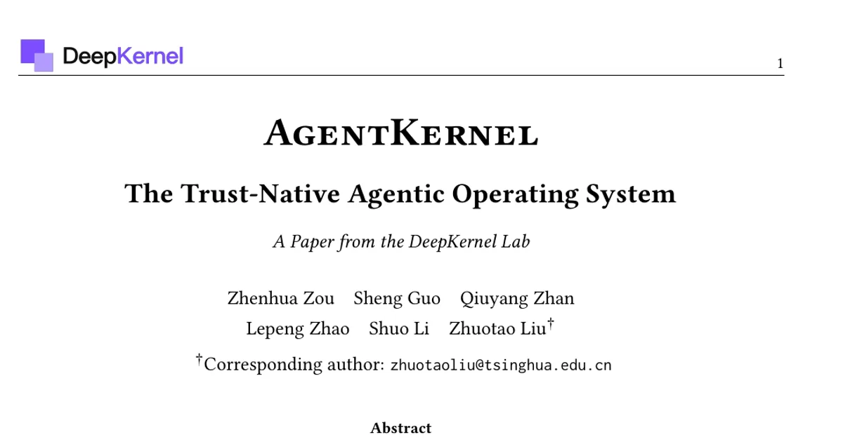 AgentKernel: il sistema operativo agentico nativo della fiducia