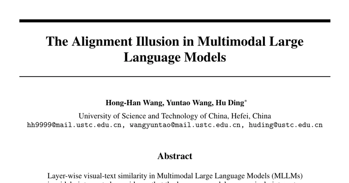 L’illusione dell’allineamento nei grandi modelli linguistici multimodali