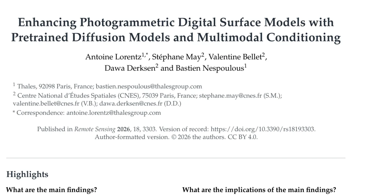 Enhancing Photogrammetric Digital Surface Models with Pretrained Diffusion Models and Multimodal Conditioning
