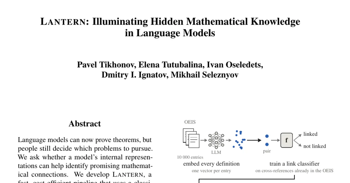 LANTERN: Illuminating Hidden Mathematical Knowledge in Language Models