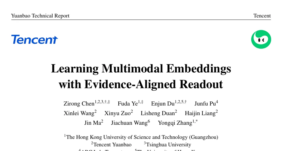 Learning Multimodal Embeddings with Evidence-Aligned Readout