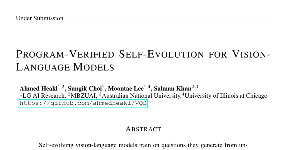 Program-Verified Self-Evolution for Vision-Language Models