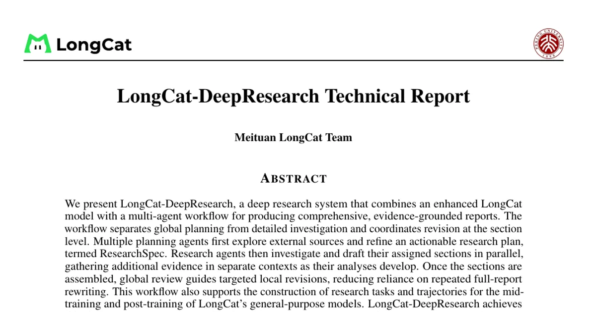 LongCat-DeepResearch Technical Report