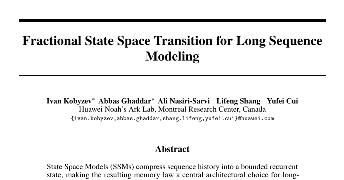 Fractional State Space Transition for Long Sequence Modeling