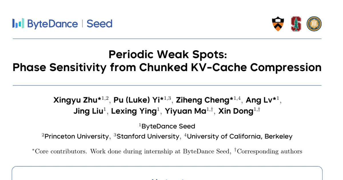 Periodic Weak Spots: Phase Sensitivity from Chunked KV-Cache Compression