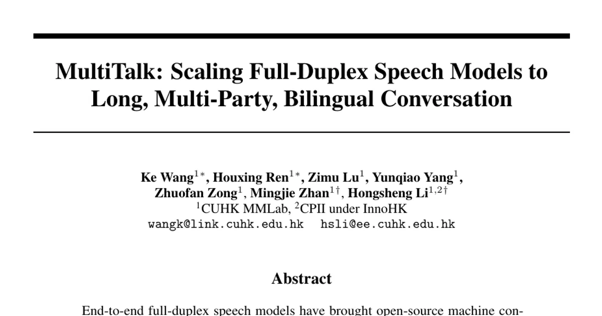 MultiTalk: Scaling Full-Duplex Speech Models to Long, Multi-Party, Bilingual Conversation
