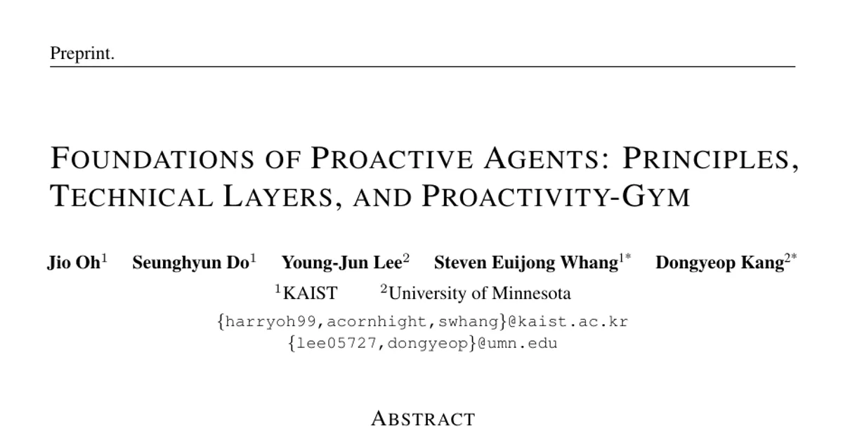 Foundations of Proactive Agents: Principles, Technical Layers, and Proactivity-Gym