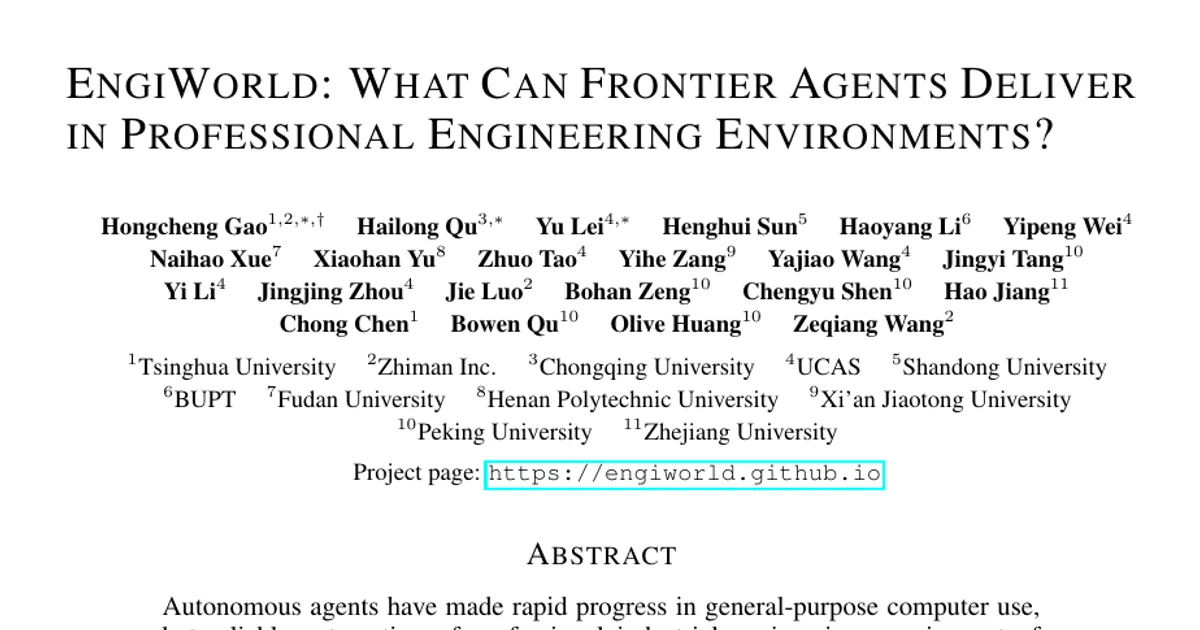 EngiWorld: What Can Frontier Agents Deliver in Professional Engineering Environments?