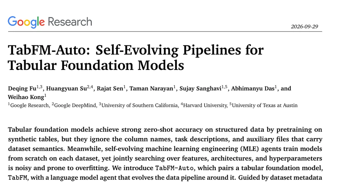 TabFM-Auto: Self-Evolving Pipelines for Tabular Foundation Models