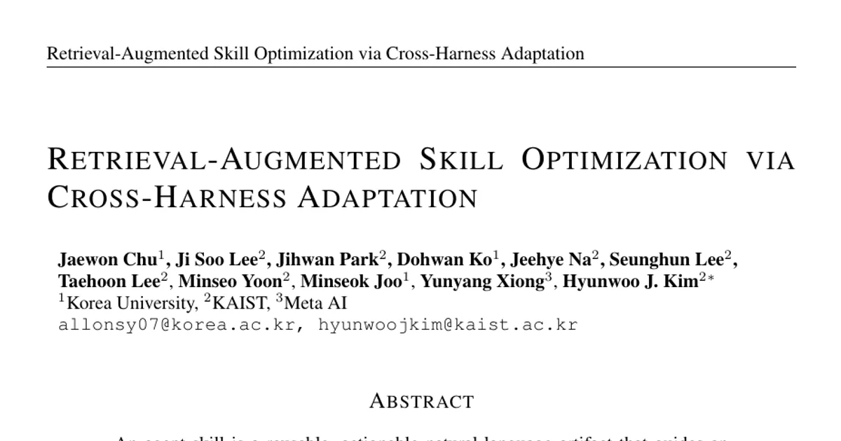 Retrieval-Augmented Skill Optimization via Cross-Harness Adaptation