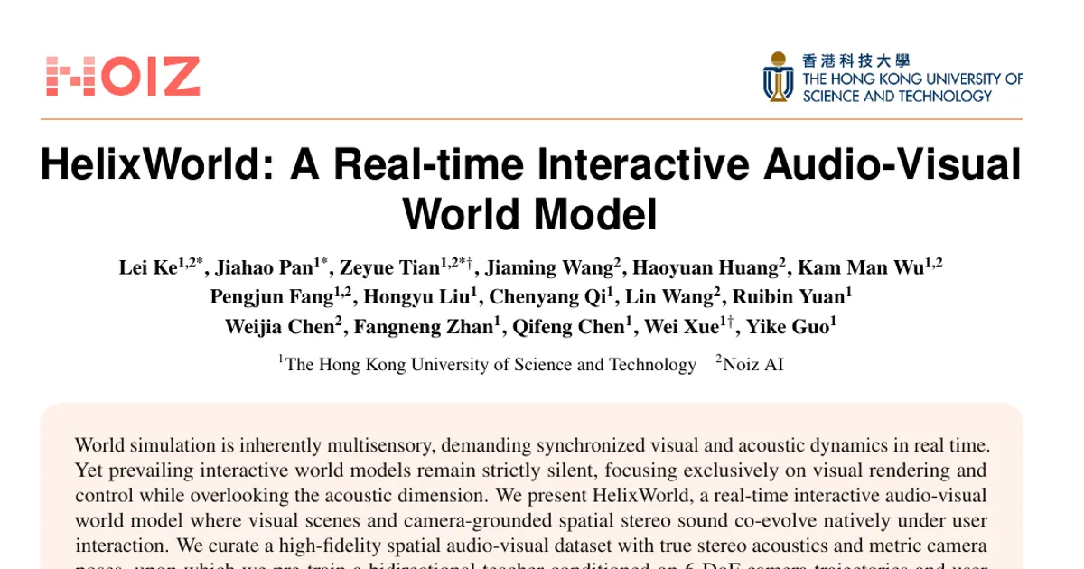 HelixWorld: A Real-time Interactive Audio-Visual World Model