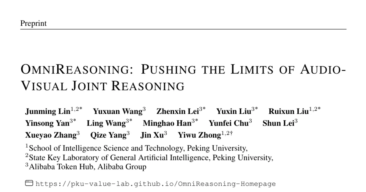 OmniReasoning: Pushing the Limits of Audio-Visual Joint Reasoning