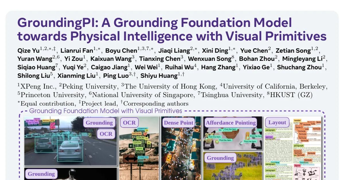 GroundingPI: A Grounding Foundation Model towards Physical Intelligence with Visual Primitives