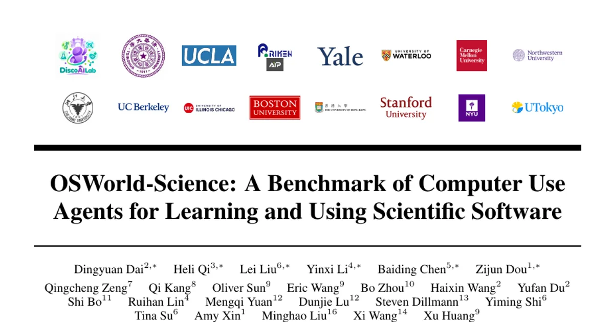 OSWorld-Science: A Benchmark of Computer Use Agents for Learning and Using Scientific Software