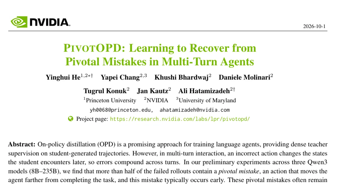 PivotOPD: Learning to Recover from Pivotal Mistakes in Multi-Turn Agents