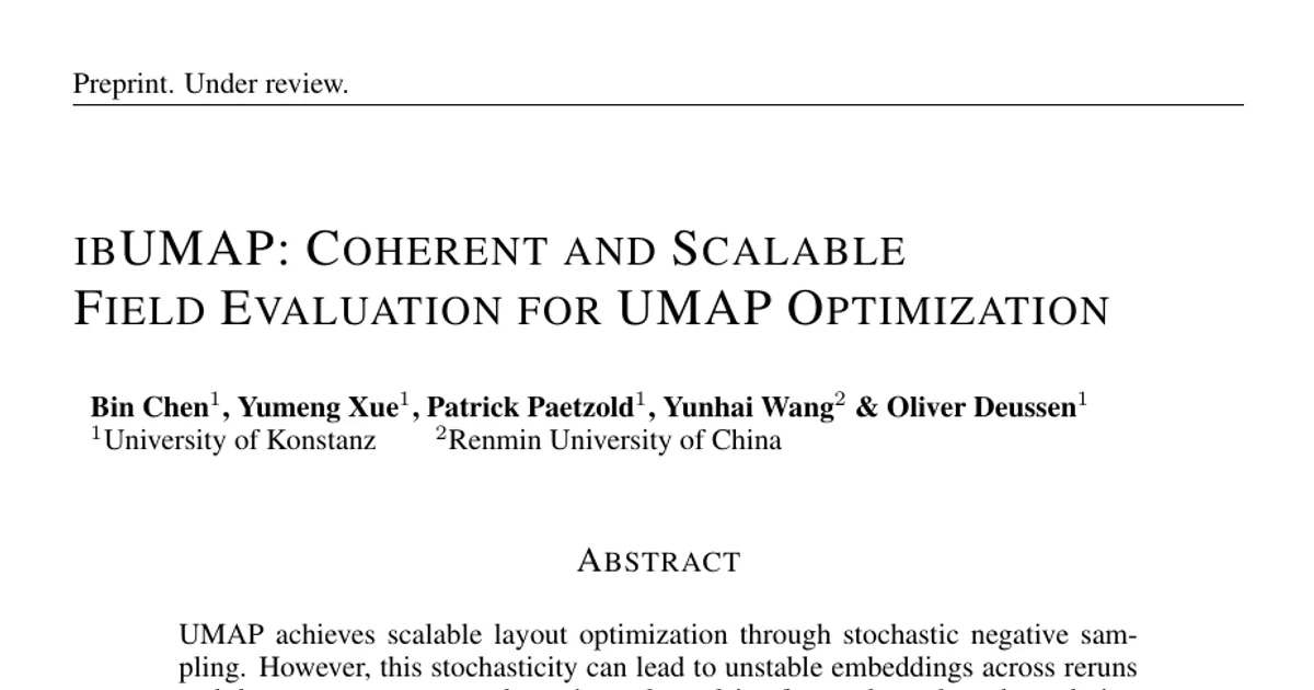 ibUMAP: Coherent and Scalable Field Evaluation for UMAP Optimization