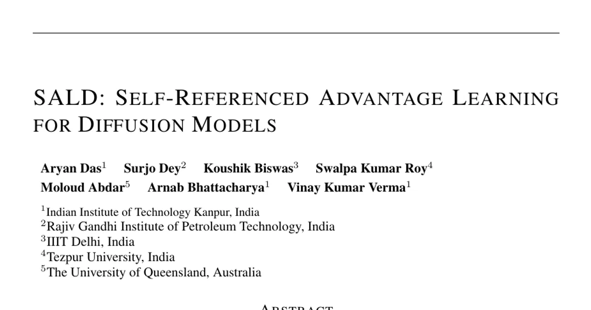 SALD: Self-Referenced Advantage Learning for Diffusion Models