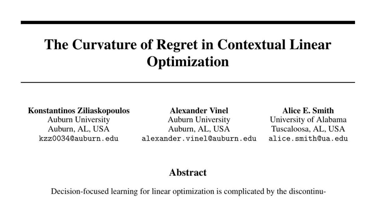 The Curvature of Regret in Contextual Linear Optimization