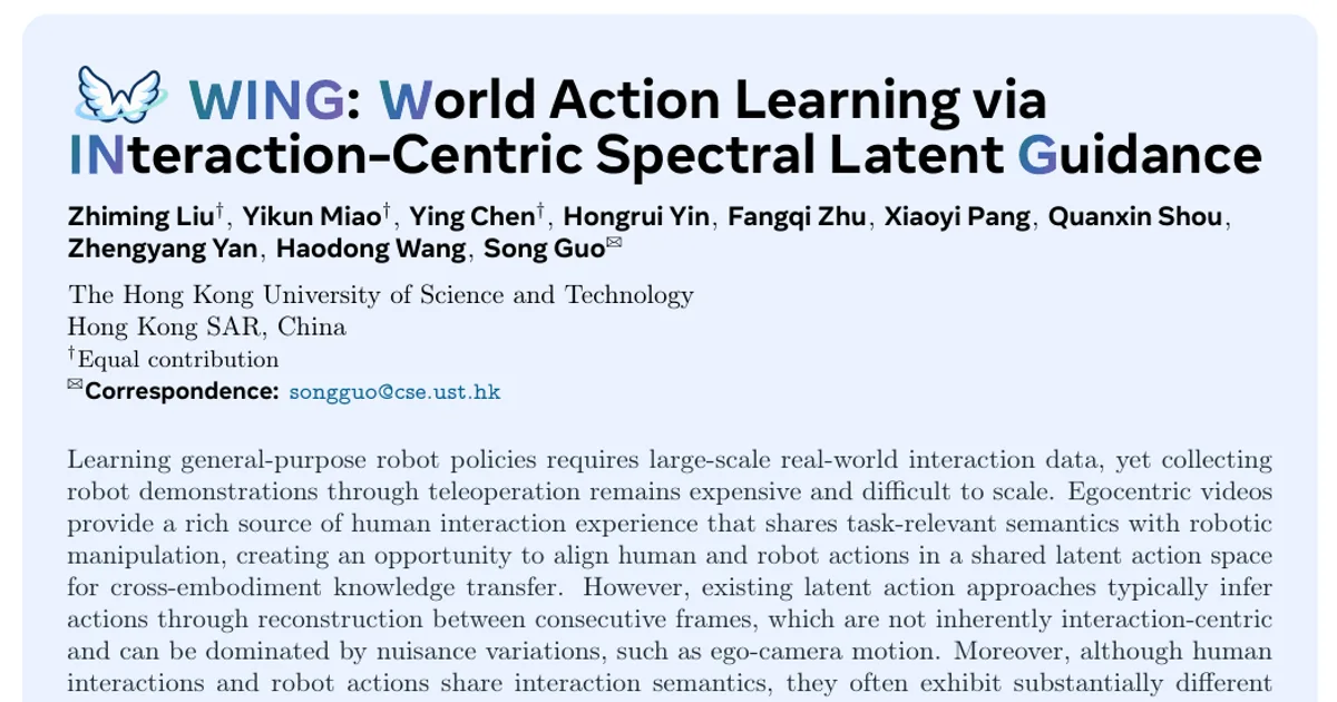 World Action Learning via Interaction-Centric Spectral Latent Guidance
