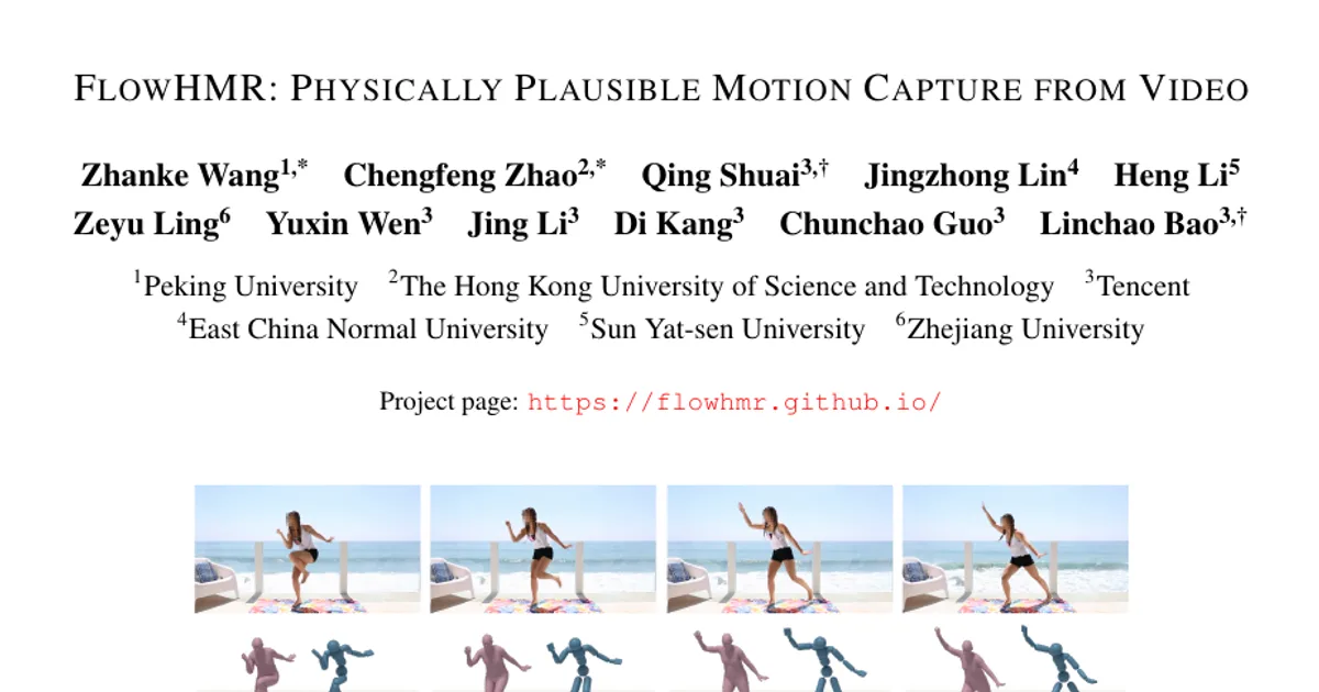 FlowHMR: Physically Plausible Motion Capture from Video