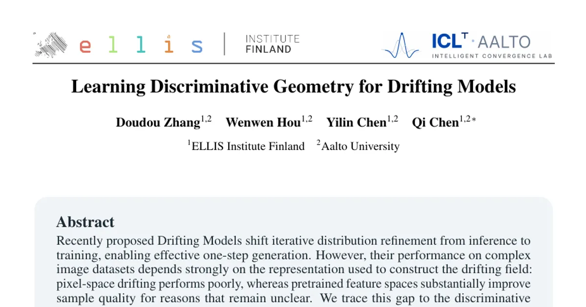 Learning Discriminative Geometry for Drifting Models