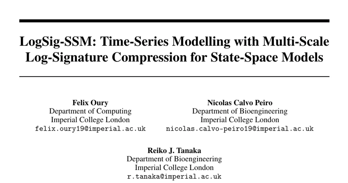 LogSig-SSM: Time-Series Modelling with Multi-Scale Log-Signature Compression for State-Space Models