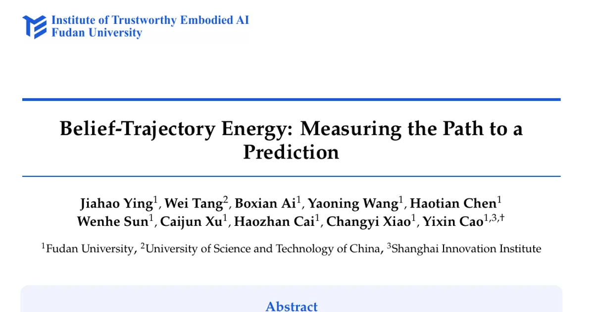 Belief-Trajectory Energy: Measuring the Path to a Prediction
