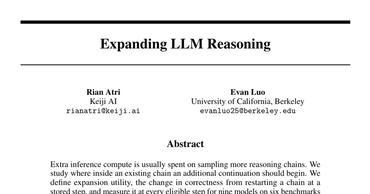 Expanding LLM Reasoning
