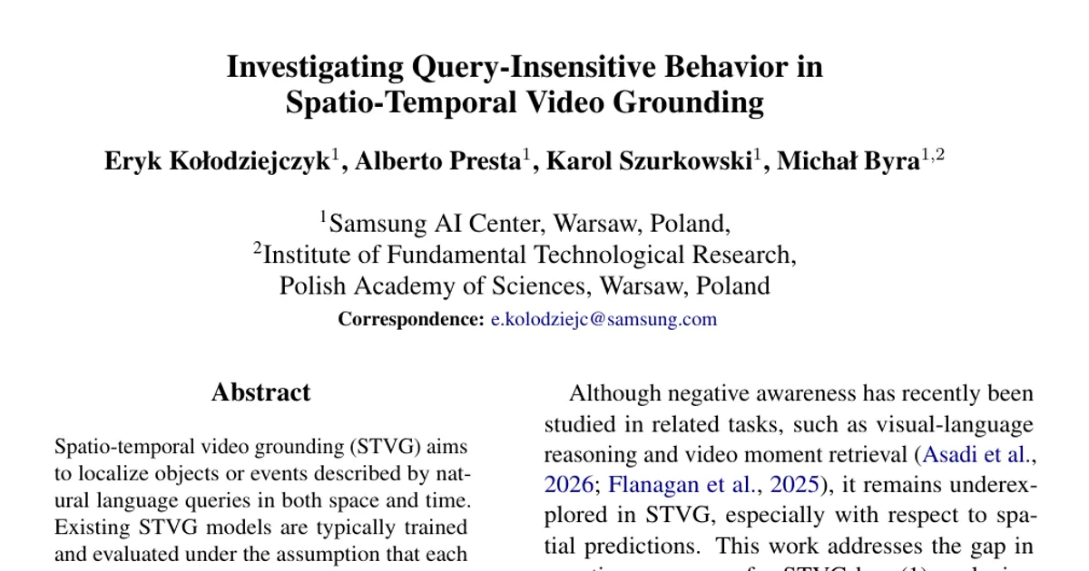 Investigating Query-Insensitive Behavior in Spatio-Temporal Video Grounding