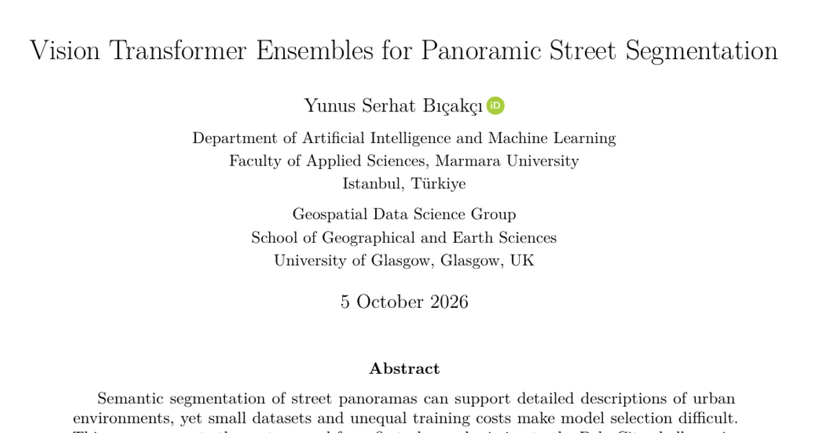 Vision Transformer Ensembles for Panoramic Street Segmentation