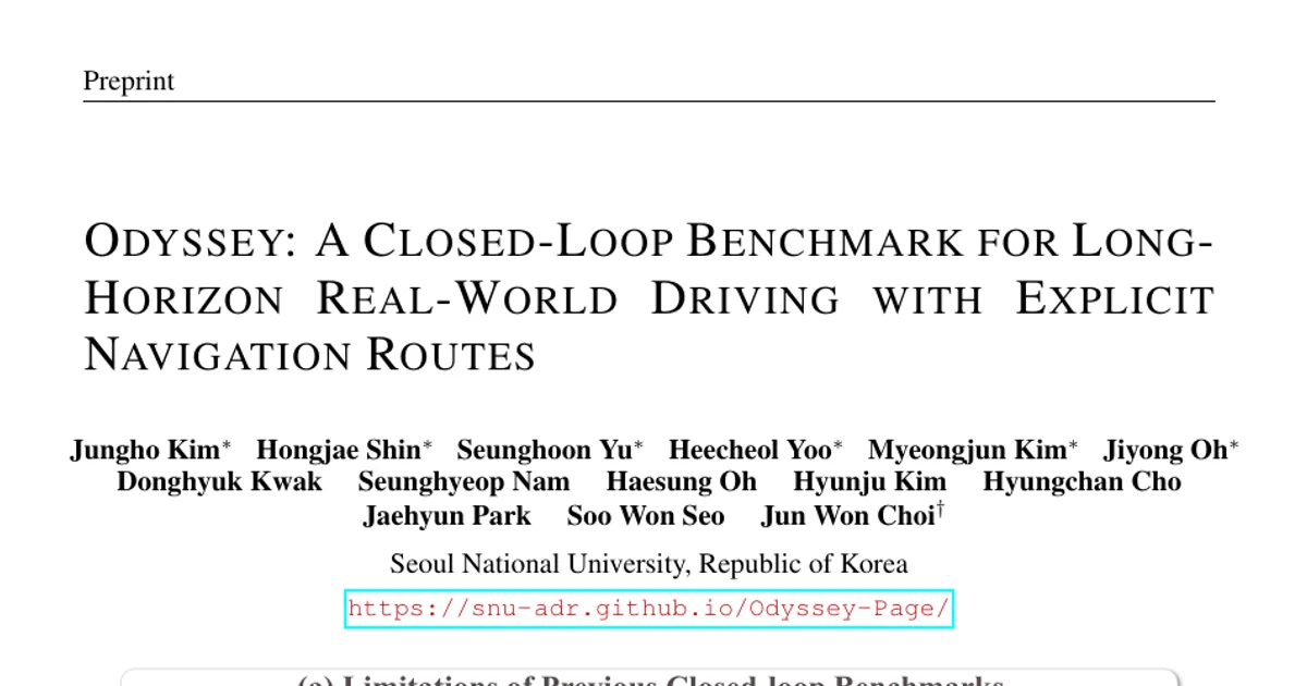 Odyssey: A Closed-Loop Benchmark for Long-Horizon Real-World Driving with Explicit Navigation Routes