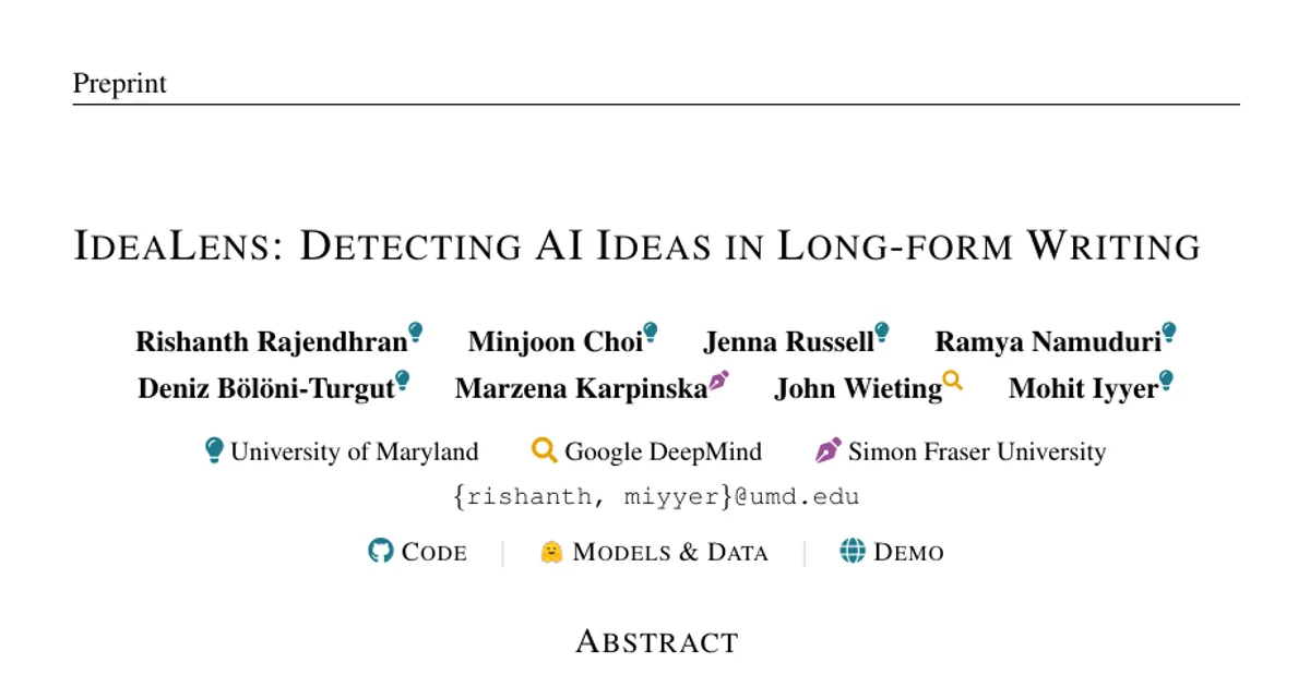 IdeaLens: Detecting AI Ideas in Long-form Writing