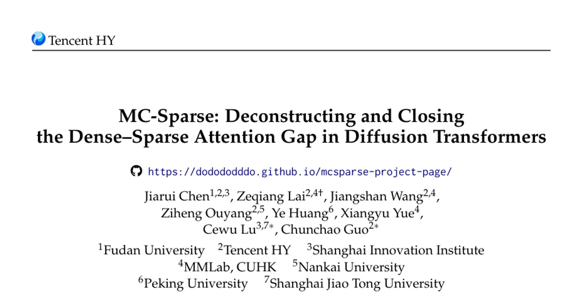 MC-Sparse: Deconstructing and Closing the Dense-Sparse Attention Gap in Diffusion Transformers