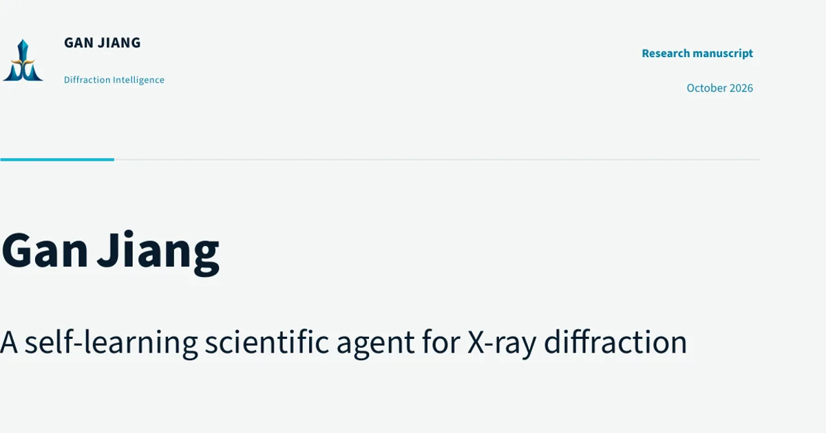A self-learning scientific agent for X-ray diffraction