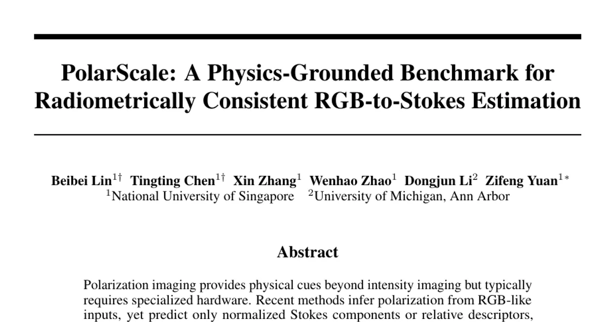 PolarScale: A Physics-Grounded Benchmark for Radiometrically Consistent RGB-to-Stokes Estimation