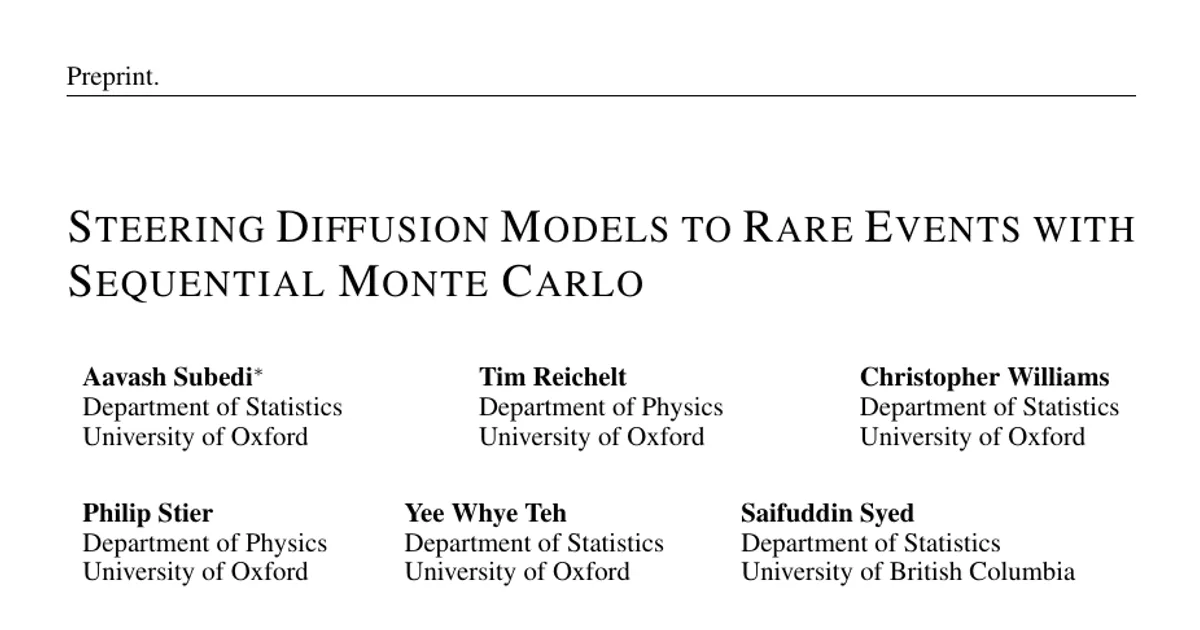 Steering Diffusion Models to Rare Events with Sequential Monte Carlo