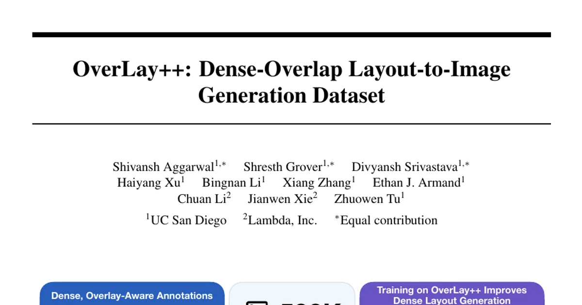 OverLay++: Dense-Overlap Layout-to-Image Generation Dataset