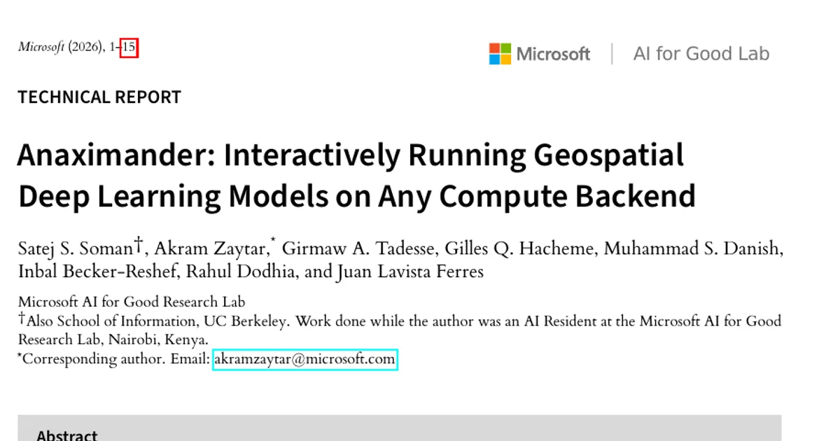 Anaximander: Interactively Running Geospatial Deep Learning Models on Any Compute Backend