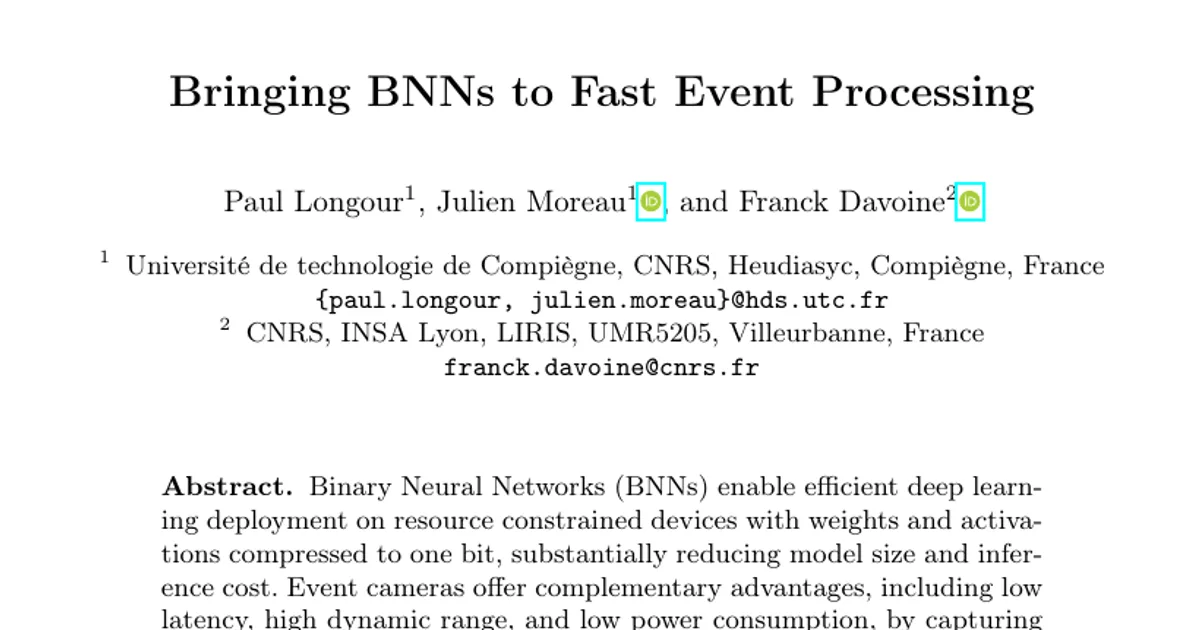 Bringing BNNs to Fast Event Processing