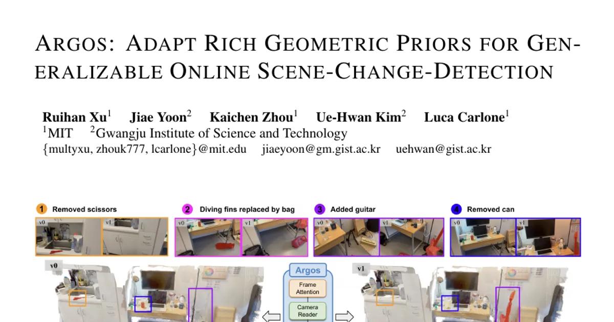 Argos: Adapt Rich Geometric Priors for Generalizable Online Scene-Change-Detection