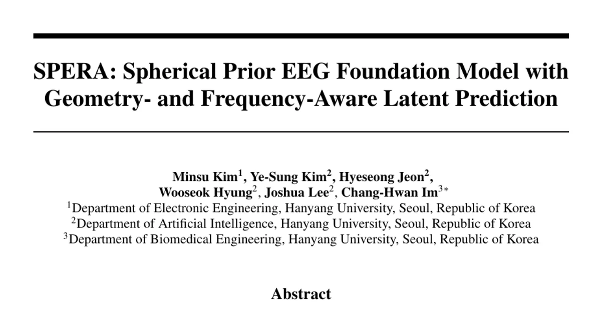 SPERA: Spherical Prior EEG Foundation Model with Geometry- and Frequency-Aware Latent Prediction