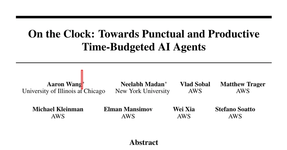 On the Clock: Towards Punctual and Productive Time-Budgeted AI Agents