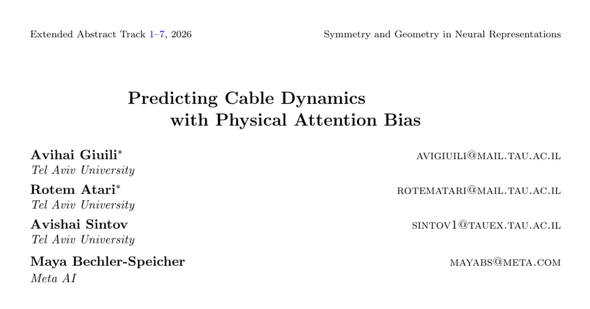 Predicting Cable Dynamics with Physical Attention Bias
